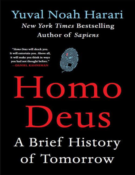 Book cover of Homo Deus: A Brief History of Tomorrow by Yuval Noah Harari Book cover of Homo Deus: A Brief History of Tomorrow by Yuval Noah Harari